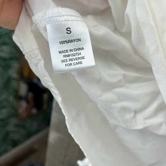 Grand & Greene White Blouse Button Down Long Sleeve Top Small - Picture 3 of 8